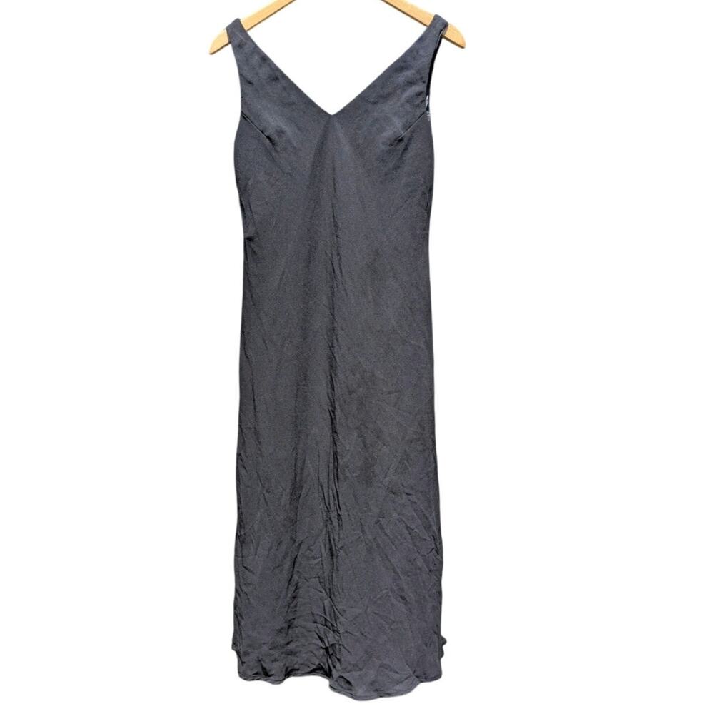 Jones New York Black Maxi dress 10 maxi v neck wedding guest formal shift